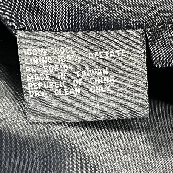 Kasper A.S.L. Blazer Womens 4 Black White Wool Houndstooth Stand Collar Cropped - Picture 3 of 10